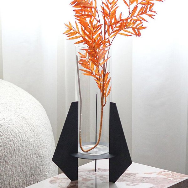 Adornos De JarróN De Cristal GeoméTrico Minimalista Italiano Luz De Lujo Casa Modelo Oficina De Ventas B&B Hotel Decoraciones De Entrada-image