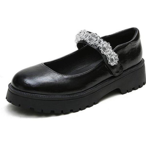 Zapatos Mary Jane Para Mujer, Nuevos Zapatos De Uniforme Retro Jk, TacóN Grueso, Suela Gruesa, Pastel De Esponja, Zapatos PequeñOs De Cuero Pu Para Mujer 42-image