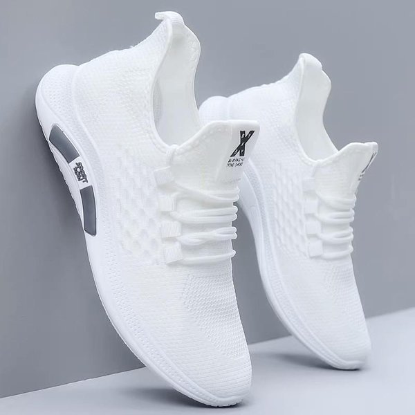 Buty MęSkie Antyzapachowe Na Wiosnę I Lato, OddychająCe Buty Sportowe, Buty Do Biegania Casual, Lekkie Buty Z Siateczki 39 Gray-image
