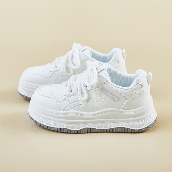 Zapatos Blancos De Primavera Nuevo Estilo De Zapatos Deportivos Casuales De Plataforma Alta Para Estudiantes 40 White-image