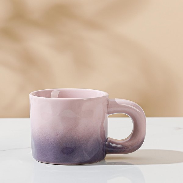 Kubek Ceramiczny Z Gradientem PamiąTka Kubek O Wysokim WygląDzie Kubek Do Picia Wody Dla Dziewczyny Kubek Do Kawy Dla Pary Prezent Urodzinowy 300Ml-image