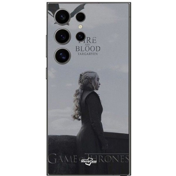 Funda De TeléFono - Maniacase - Samsung Galaxy S25 Ultra - Silicona TPU - Negra - Juego De Tronos Negro-image