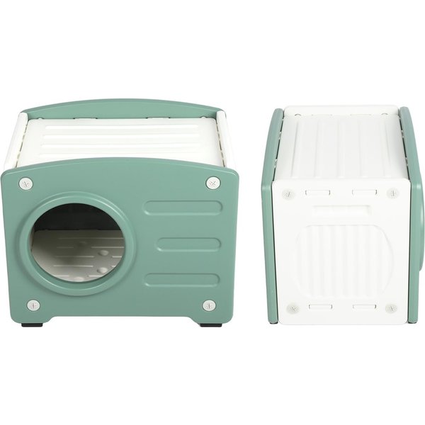 Casa Para Gatos De Exterior Multiusos Todas Las Estaciones Cerrada Impermeable Resistente A La Intemperie Espacio Amplio Refugio De PláStico Para Gatos Perros PequeñOs Gatos-image