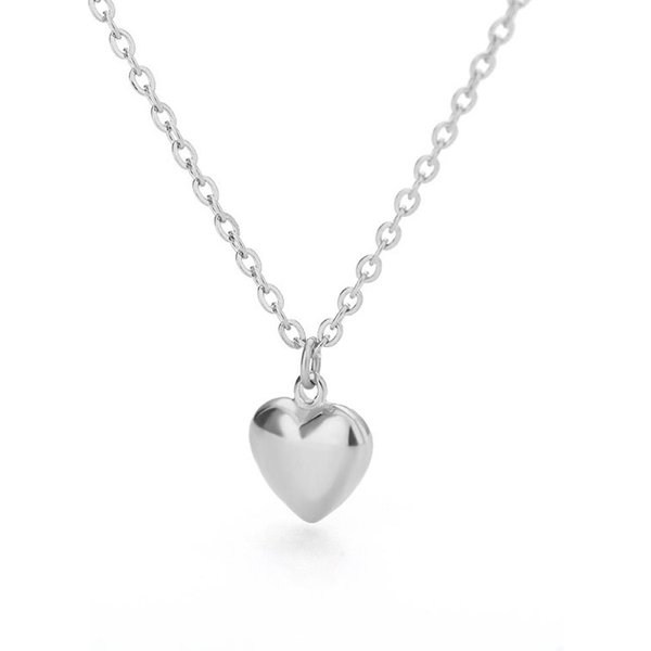 Naszyjniki Serce Dla Kobiet Stal Nierdzewna ZłOty Kolor ŁAńCuszek Zircon Serce Wisiorek Naszyjnik Choker ŚLubny Boho BiżUteria Prezent Femme 45Cm White-image