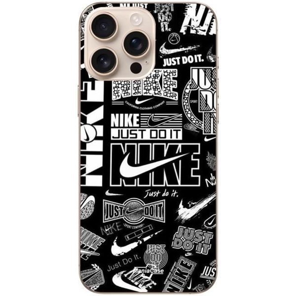 Etui Iphone 16 Pro Nike Logo Air Pobierz Nike Graffiti Czarny I BiałY Maniacase-image