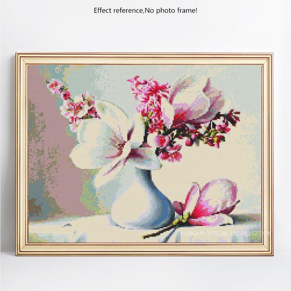 Pintura De Diamantes 5D DIY Flor PedreríA Imagen Bordado Redondo Completo 20X30-image