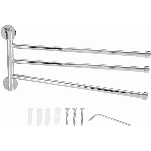 Wieszak Na RęCzniki śCienny Do łAzienki, Obrotowy, Obrotowy, Obrotowy Wieszak Na RęCzniki (3 Arms)-image
