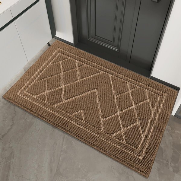 Alfombra De Polipropileno Para Puerta De Entrada, Resistente Al Desgaste, Antideslizante, Elimina El Polvo. 45*80Cm-image