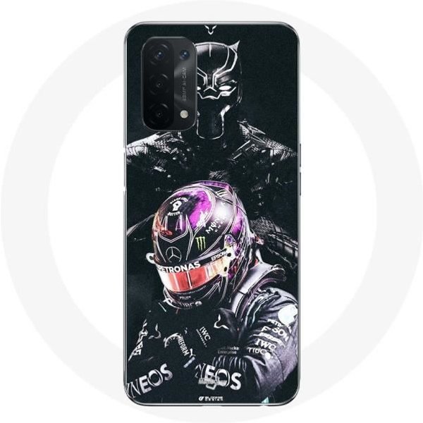 Funda Para Oppo A74 5G - Lewis Hamilton - Pantera Negra - Flexible - Deportiva - Negra Negro-image
