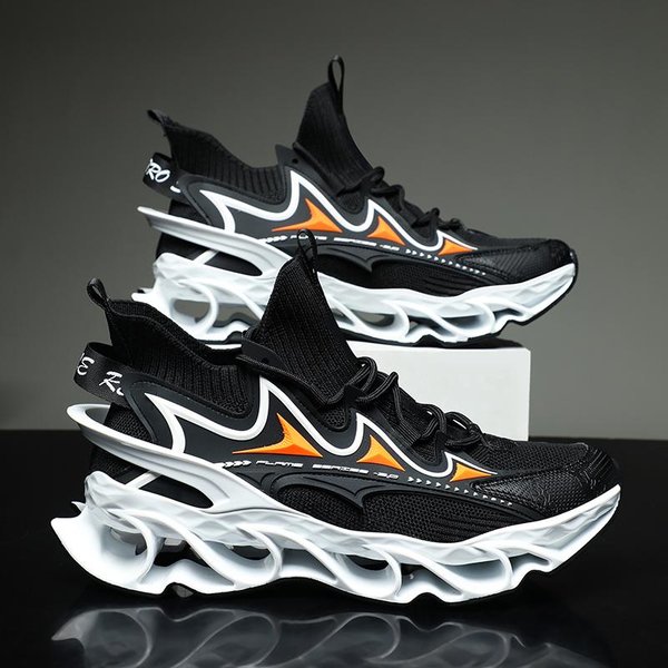 Buty MęSkie Trampki MęSkie MęSkie Casualowe Buty Tenisowe Luksusowe Buty Sportowe Buty OddychająCe Modne Mokasyny Buty Do Biegania Dla M 46 Czarny-image