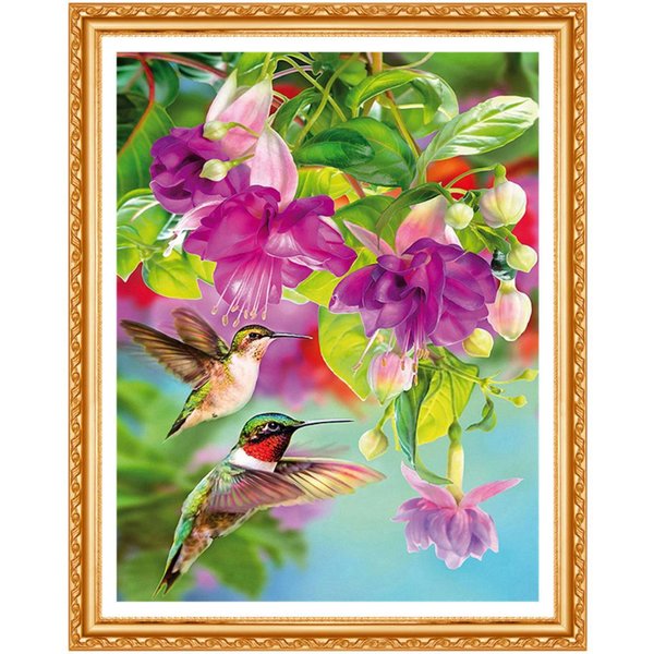 Pintura De Diamantes 5D DIY Bordado De Diamantes Redondos Animales PáJaro Diamante Redondo Pintura De Diamantes 20X30CM-image