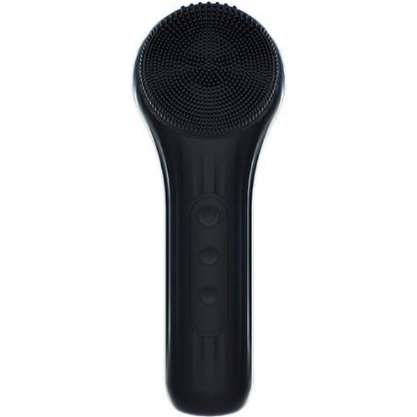 Cepillo Limpiador Facial EléCtrico Exfoliante Recargable, Recargable, Resistente Al Agua Y SóNico Negro-image