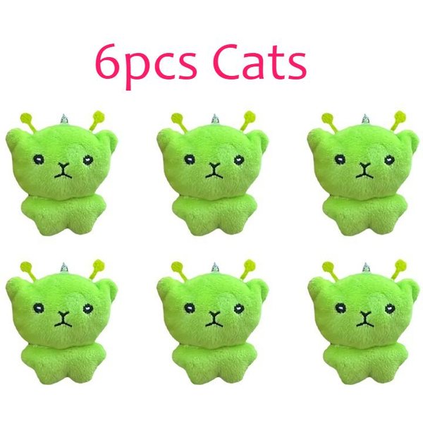 Lindo Gato AlieníGena Colgante De Peluche MuñEcos De Felpa SúPer Suaves Llavero Kawaii Juguete Mini Colgante Para Mochila DecoracióN Encantadora Para Bolso Regalo De Navidad 6Cm Green-image