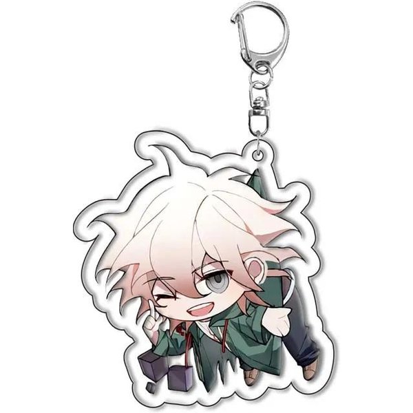 Danganronpa Dwustronny Akrylowy Breloczek Kolekcja FanóW Anime Gra Postacie Nanami Chiaki Nagito Komaeda Wisiorek Uroczy Breloczek White-image