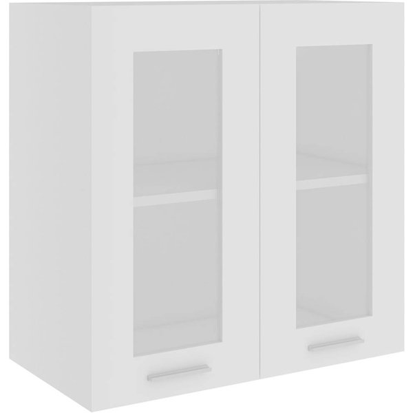 Armario De Cristal Blanco Lyon Para Montar En Pared 60 X 31 X 60 Cm Madera De IngenieríA-image