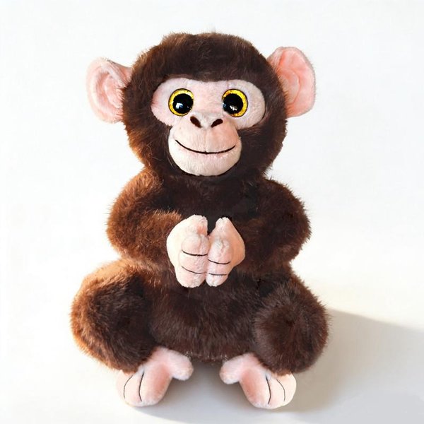 27 Cm Urocza Kawaii MałPka Pluszowa MięKka Komfortowa Wypchane Lalki Dekoracja Poduszka ZwierząTka Z KreskóWki ZłOta Lalka MałPka Prezenty ŚWiąTeczne About 27Cm Kawowy-image