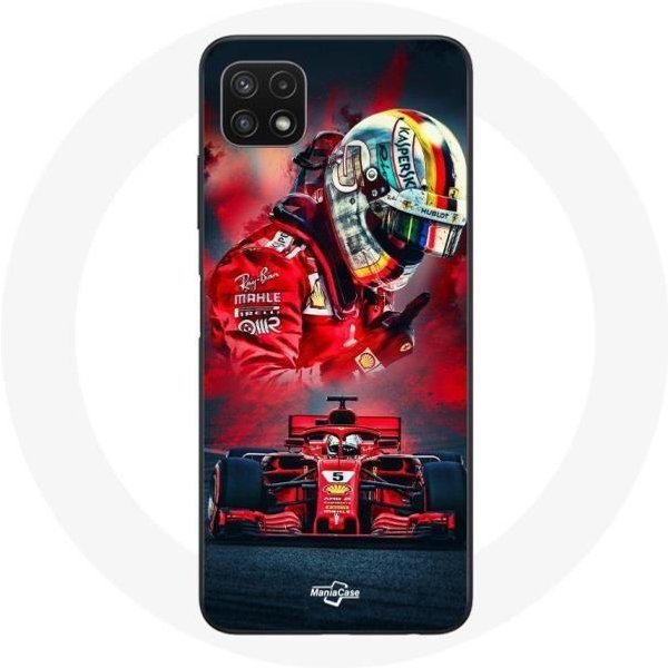 Funda Para Samsung Galaxy A22 5G FóRmula 1 Sebastian Vettel Piloto F1 Roja-image