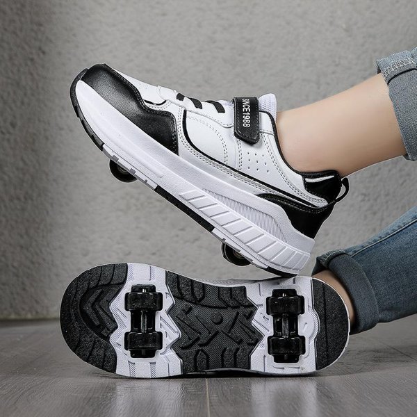 Zapatillas De Correr Para Estudiantes, Patines De Cuatro Ruedas Para NiñOs, Zapatos Desmontables Para Hombres Y Mujeres, Patines Con Ruedas 33-image
