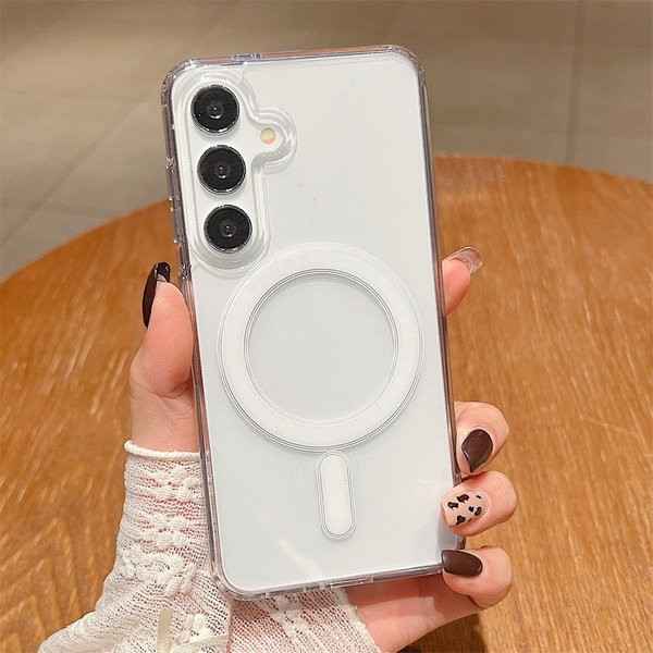 Etui Do łAdowania Bezprzewodowego Magsafe Dla Samsung S25 S24 S23 S22 S21 S20 FE Ultra Plus A56 A36 A26 A16 A06 A55 Przezroczysta Akrylowa OsłOna For Galaxy S22-image