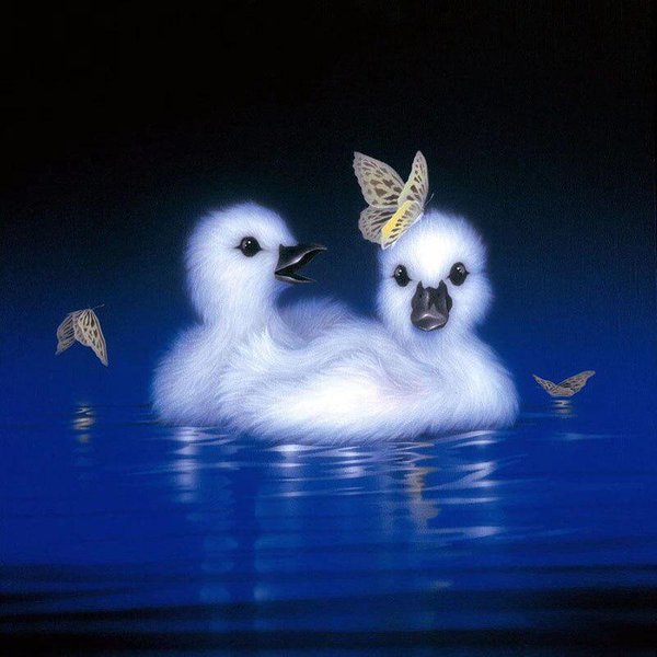 5D Diy Diamante Pintura Punto De Cruz PequeñO Cisne Bordado De Diamantes 30X30Cm-image