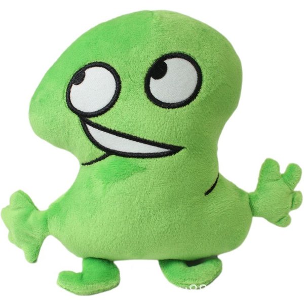 Bfdi Peluche Batalla Por La Isla De Los SueñOs Juguete De Peluche Cuatro Diez Catorce Peluche Hoja Fuego Moneda Burbuja Pastel Piruleta Regalo Para NiñOs Green-image