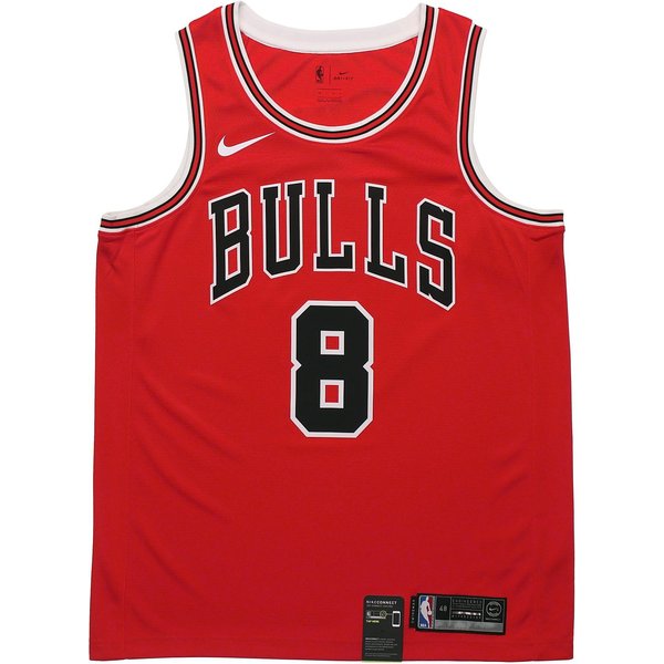 Camiseta Nike NBA Chicago Bulls Zach Lavine EdicióN Icono Swingman 864465-666 XL Black-image