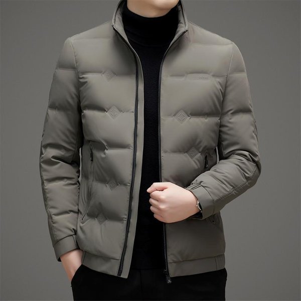 Chaqueta De PlumóN Para Hombre, Estilo Corto, Nueva, De Invierno, Gruesa, CáLida, Informal, Con Cuello Alto, Chaqueta De PlumóN De Pato Para Hombre 4XL-image