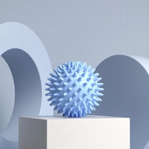 Pelota De Masaje Con Pinchos De PVC De 6 Cm Para Deporte, Fitness, Alivio Del Dolor De Pies, Fascitis Plantar, Yoga, Masaje De Fascia, Pelota De RelajacióN Muscular Del Cuello Azul-image