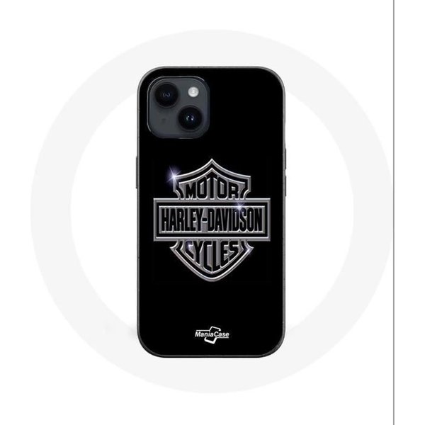 Funda Para Iphone 14 - Harley Davidson - Flexible - Negra - DiseñO De Logo - Mixta-image