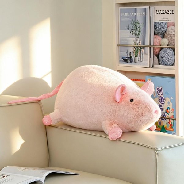 Symulacja Mysz Pluszowa Poduszka Wypchane MięKkie ZwierząTka Lalki Realistyczna Zabawka Szczur Poduszka Na Kanapę Kawaii Zabawka Do Wystroju Domu Prezent 45Cm-image