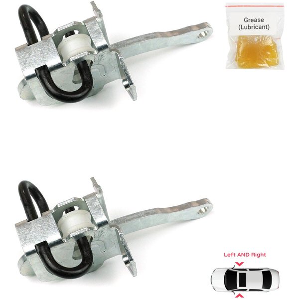 BDP1071-1 2 Piezas Izquierdo Y Derecho Pestillo De Puerta Bisagra Freno Tope Limitador De Correa Palanca Para BMW Serie 3 E36 Coupé Convertible 51218161782-image