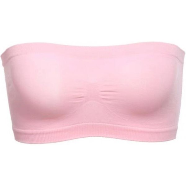 Top De Tubo Para Mujer, Sujetador Bandeau Sin Tirantes, Ropa Interior Para Mujer, Bralette Sin Costuras, Tops Sin Tirantes, Sujetadores De Pecho Envueltos Huecos L Color Rosa-image