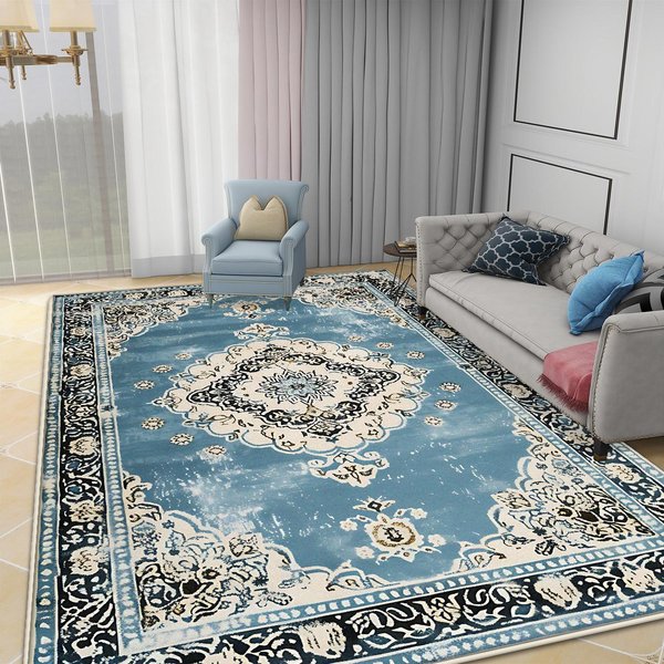 Nowy Perski Dywan Salon Boho Dekoracja Pokoju Estetyczny DużY Dywan Dom Sypialnia Salon ŁAtwe Czyszczenie Mata AntypośLizgowa PodłOga 100*200Cm-image