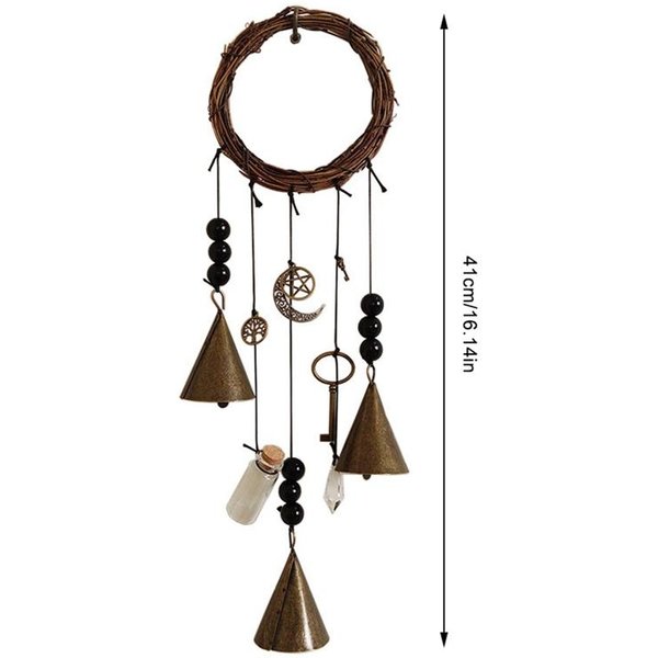 Campanas De Bruja MáGicas Creativas, Carillones De Viento, Adorno Para Ventana, Colgante De Cristal Malvado, Campanas De Bruja Colgantes Hechas A Mano Para La Puerta Del Hogar-image