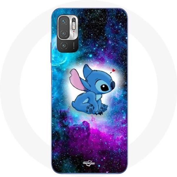 Coque Maniacase Pour Redmi Note 10T 5G Stitch Ohana Espace Coloré-image