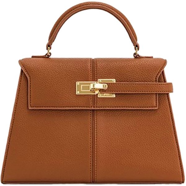 Torebka Trapezowa Nowa SkóRzana Damska Torba Na Ramię Premium Modna Niszowa Torebka RęCzna Torba Do Pracy S Brown-image