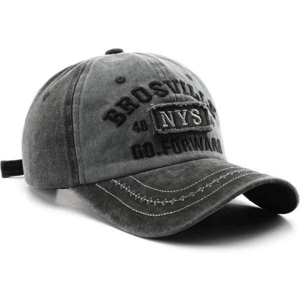 BawełNiana Czapka Z Daszkiem New York Washed Cotton Cap Dla MężCzyzn Kobiet Czapki Snapback Czapki Baseballowe Ochrona Przeciw SłOńCu Casquette Czapka Dad Hat Czapka Outdoorowa 55-60Cm Gray-image