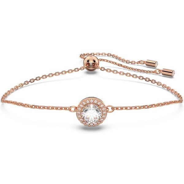 Pulsera Swarovski Constella Corte Redondo Pavimentada Tono Oro Rosa Pulseras Para Mujer 5636273 Shopping Bag,Rose Gold,F White-image