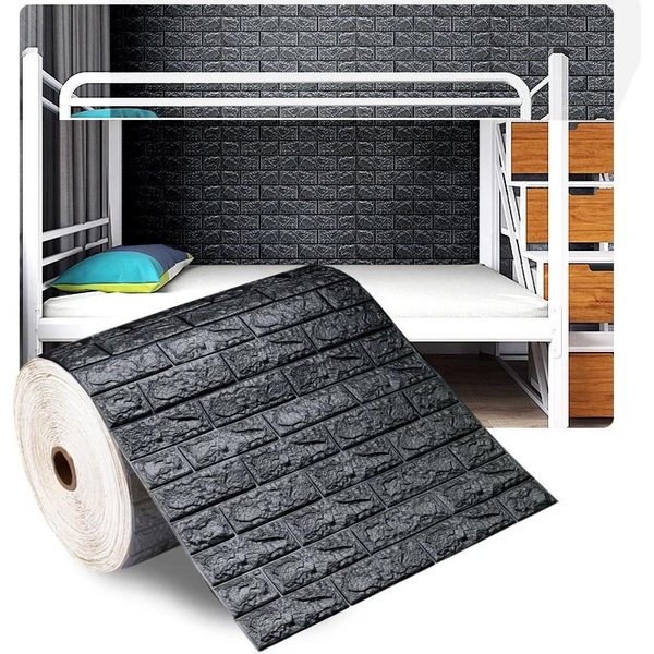 Tapeta Samoprzylepna 3D 70Cm*10M CiąGłA Wodoodporna Naklejka ŚCienna Imitacja CegłY Okleina ŚCienna Salon Dekoracja Domu 70Cmx1M-image