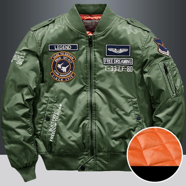 Moda De Invierno, Chaqueta Con Cuello Levantado, Chaqueta Bomber Para Hombre, Cazadora Para Hombre, Chaquetas Gruesas, Abrigo, Ropa Para Hombre, Chaqueta Informal Para Herramientas XL Verde Del EjéRcito-image