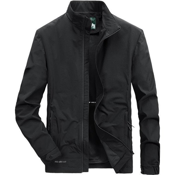 Chaqueta Para Hombre Primavera Y OtoñO Cuello Alto Ropa Casual Chaqueta Exterior VersáTil Holgada Deportiva 4XL-image