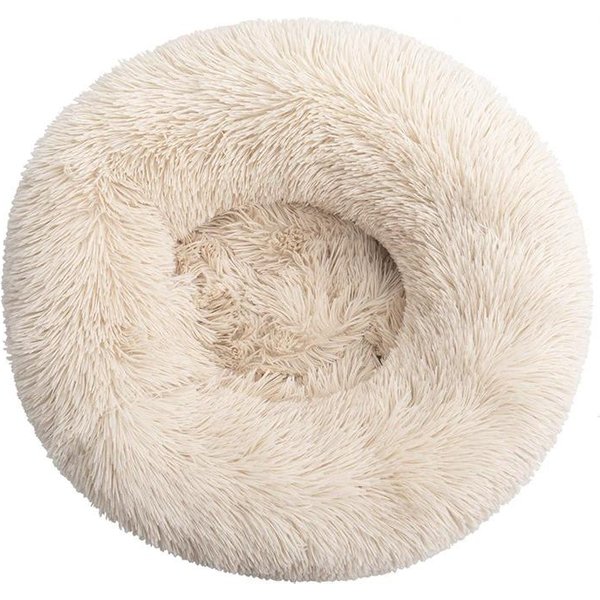 40-80Cm OkrąGłE Legowisko Dla DużEgo Psa, SupermięKkie Legowisko Dla Kota, DłUga Pluszowa Buda Dla śRedniego Psa, CiepłE Zimowe Legowisko Diameter 40CM Jasny Kolor BrąZowy-image