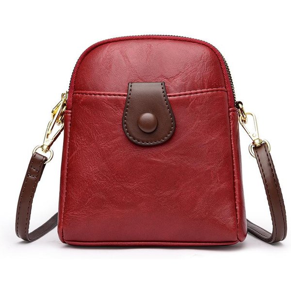 Nowa Niszowa Torba Na Telefon KomóRkowy O Wysokiej Klasie, DużA Pojemność, Dwie Komory, Prosta Torba Jednoramienna Crossbody Beige-image