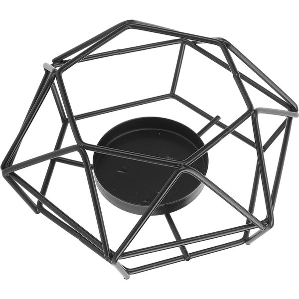 Metalowy śWiecznik Z Drutu W Stylu Ins, Vintage, Dekoracyjny śWiecznik Na Kominek, Stolik Boczny, Patio Black-image