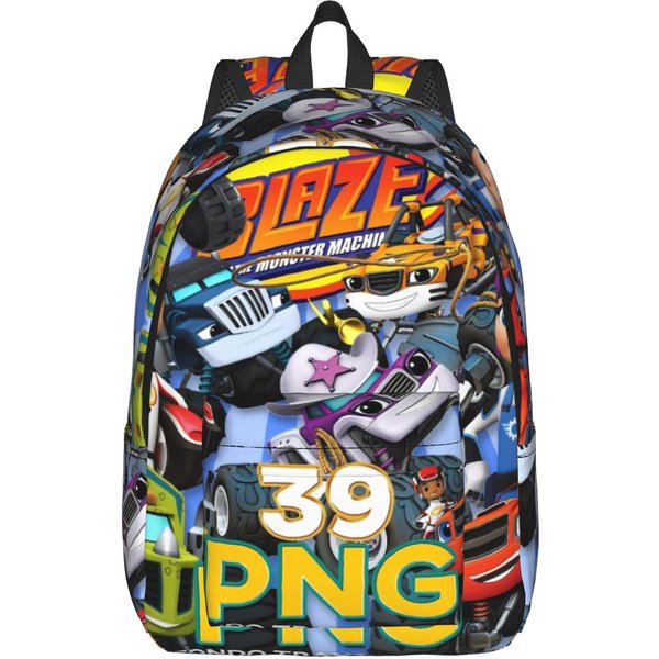 Mochila De Blaze Y Los Monster Machines Para Hombres Mujeres Genial Para Estudiantes Trabajo Mochila Diaria Bolsas De Lona Para La Universidad Regalo 15 Inches-image