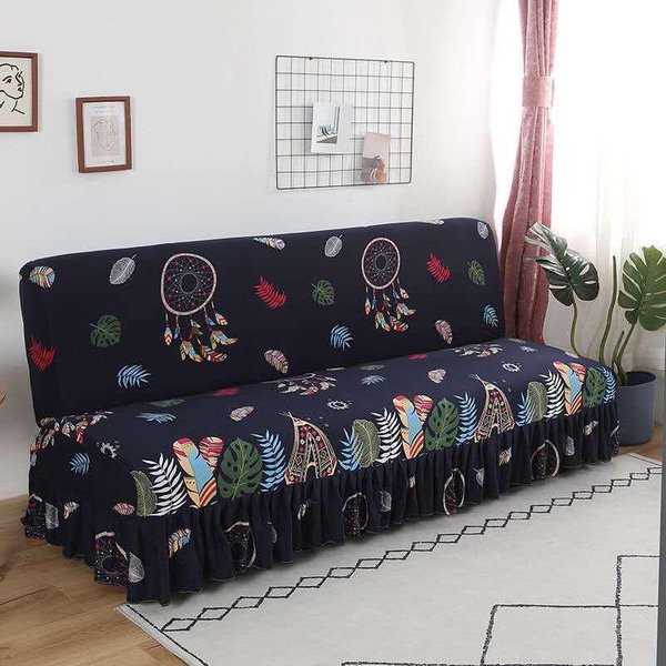 Funda De Sofá Sin Brazos, Funda De Sofá EláStica, Funda De Sofá Cama Plegable Estampada, Funda De Sofá EláStica Ajustada S-120-140CM-image
