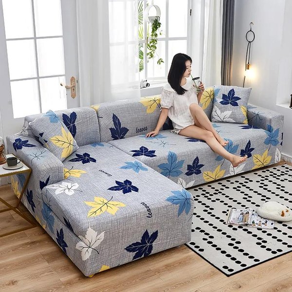Funda De Sofá EláStica Extensible Para Sala De Estar, Funda De Sofá De 1, 2, 3 O 4 Plazas, Funda De Sofá EláStica En Forma De L 1Seat 90-140Cm-image
