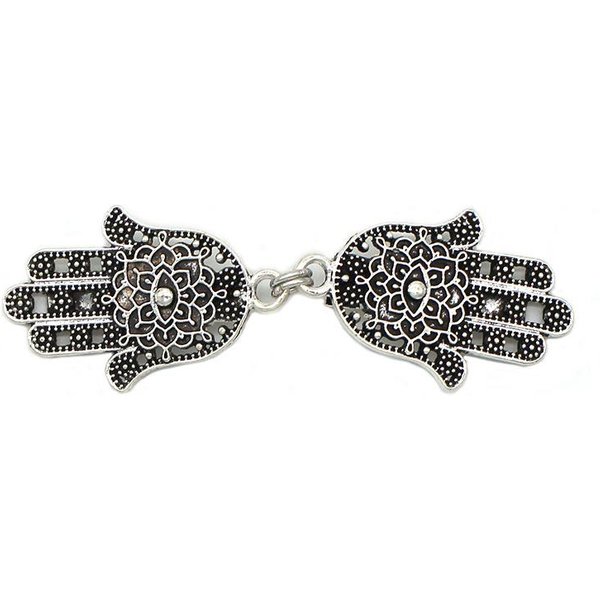1 Sztuka Retro Metalowy Guzik ChińSki ZapięCie Do Cheongsam Klamra Do Peleryny PłAszcza ZapięCie Do Swetra Kardiganu RęKodziełO Szycie Klamra ŁąCząCa Do Szalika Black-image
