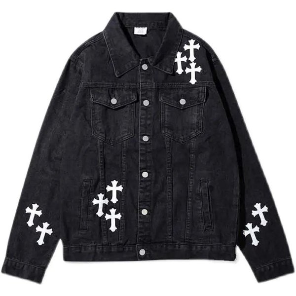 Chaqueta Vaquera Holgada Bordada Para Mujer, Abrigo Vaquero Retro Informal De Calle Para Primavera Y OtoñO M-image