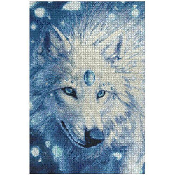 Bordado De Diamantes 5D DIY Lobo Dibujos Animados Regalo Bordados De Diamantes Mosaico De Diamantes Pintura 20X30-image